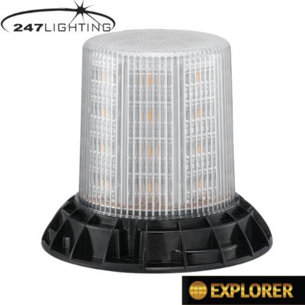 Picture of Amber LED Clear Lens 3 Bolt  Explorer Beacon