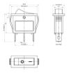 Picture of Illuminated Rocker Switch | Red | 12*30mm