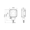 Picture of 3" SQUARE LED WORKLAMP / WARNING LAMP - 32W